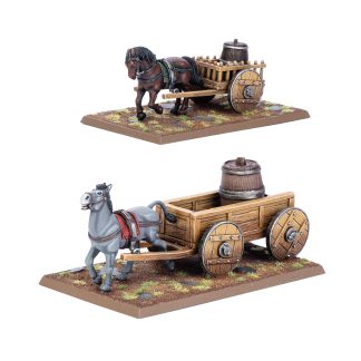 Baggage Train Carts Completed Model Set