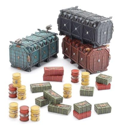 Battlezone Manufactorum Munitorum Armoured Containers Completed Model Set