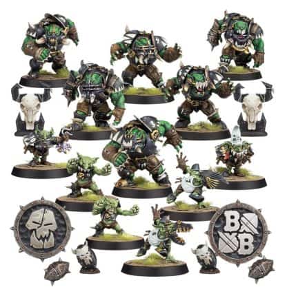 Black Orc Blood Bowl Team The Thunder Valley Greenskins Completed Model Set
