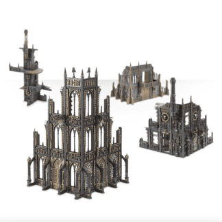 City Buildings including Manufactorum and Sanctum Imperialis and Basilica Administratum Completed Model Set