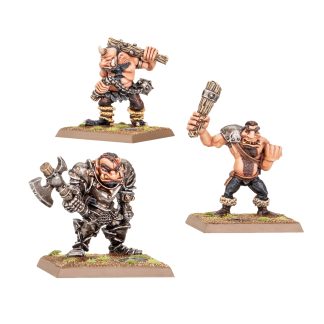 Classic Mercenary Ogres with Hand Weapons Completed Model Set