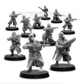 Death Korps of Krieg Squad Firing Completed Model Set
