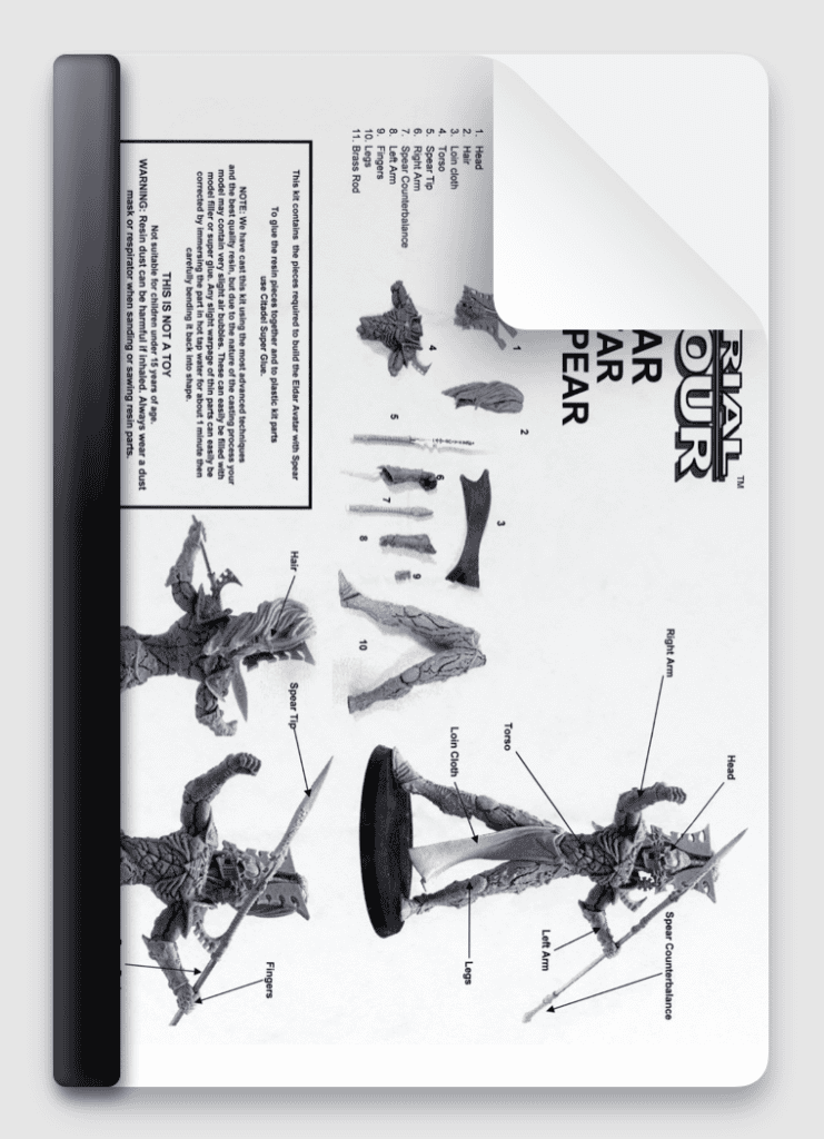 Forge World Eldar Avatar with Spear Instructions Free Download - Build ...