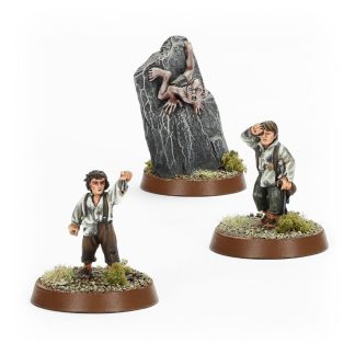 Frodo Baggins Samwise Gamgee and Gollum Completed Model Set