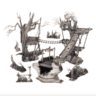 Gnarlwood Terrain from Warcry Sundered Fate Box Set Completed Model Set