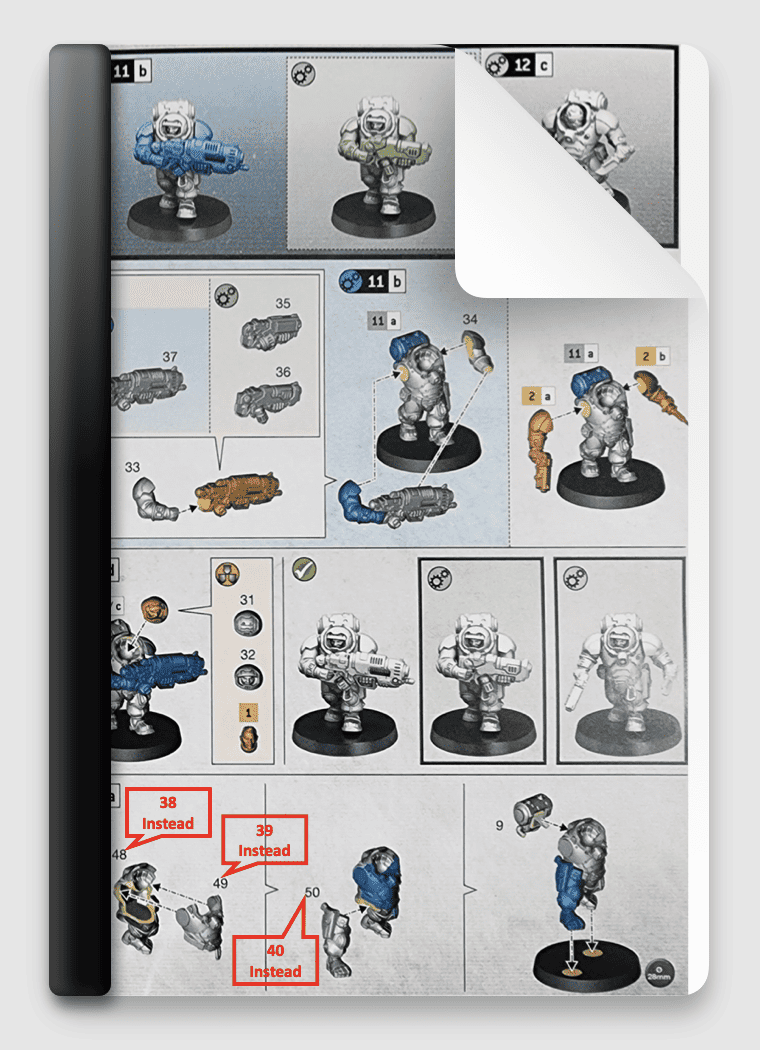 Leagues of Votann Hearthkyn Warriors Instructions HQ with Amendments