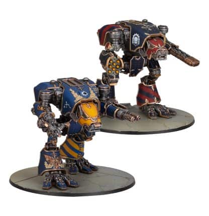 Legions Imperialis Warhound Titans With Ursus Claws And Melta Lances Completed Model Set