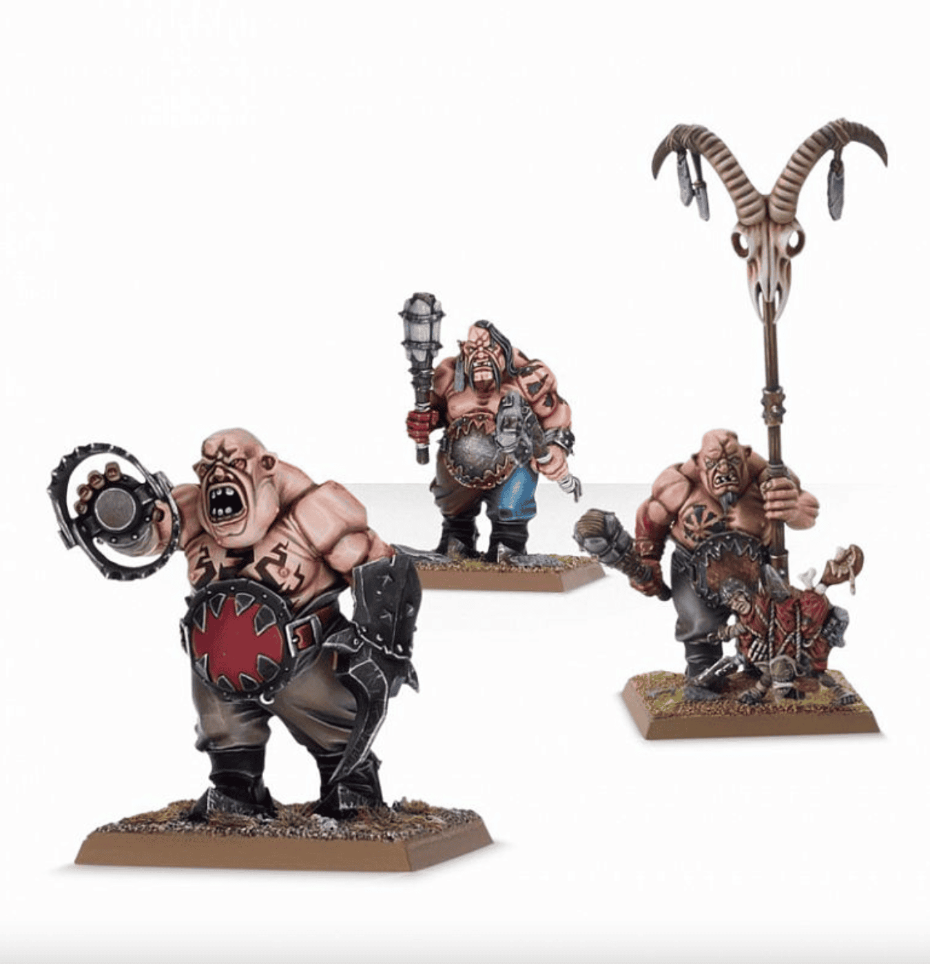 Ogres Ogre Crusher Ogre Bellower Ogre Standard Bearer Ogre Warrior Completed Model Set