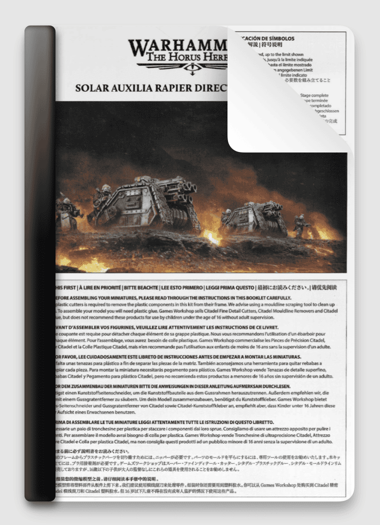 Solar Auxilia Rapier Direct Fire Battery Instructions