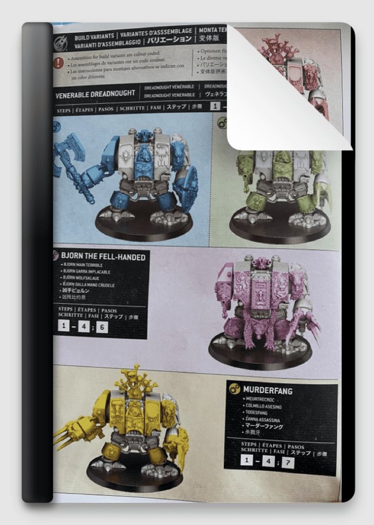JoyToy Warhammer 40K 1/18 Space Wolves Bjorn The Fell-Handed Action Figure Mecha Military Warrior Joy Toy Models