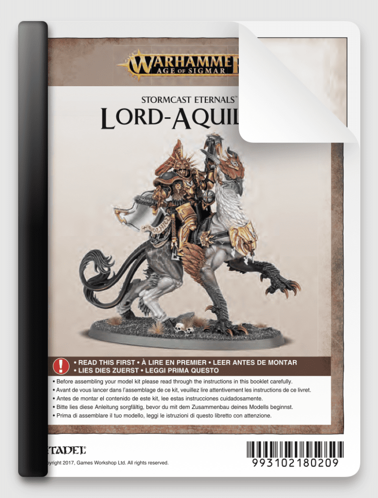Warhammer Age Of Sigmar - Lord-Aquilor (Stormcast Eternals) - Figurine Démontée Non Peinte - Occasion