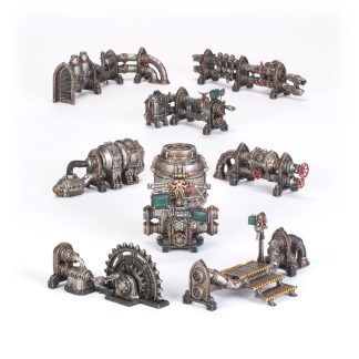 Warhammer Necromunda Zone Mortalis Factoria Pipes Completed Model Set