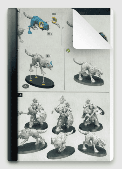 Wolf Guard Headtakers and Hunting Wolves from Space Wolves Army Set 2025 HQ